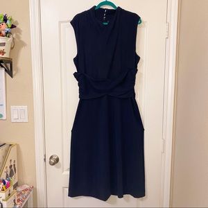 Anthropologie Maeve Navy Swing Dress